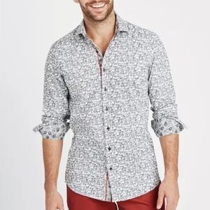 JERMYN & BOND Modern Fit, Men's Long Sleeved Button-Down Shirt, Size Large